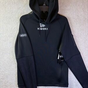 New Era NFL Combine Authentic Hoodie Mens Small Black Performance Pullover NEW